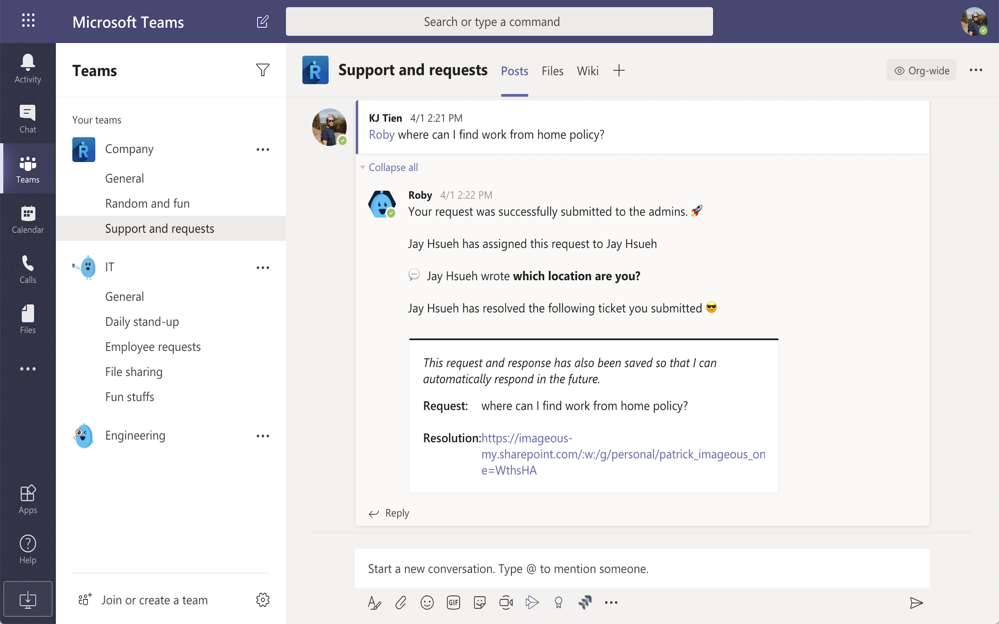 Roby For Microsoft Teams
